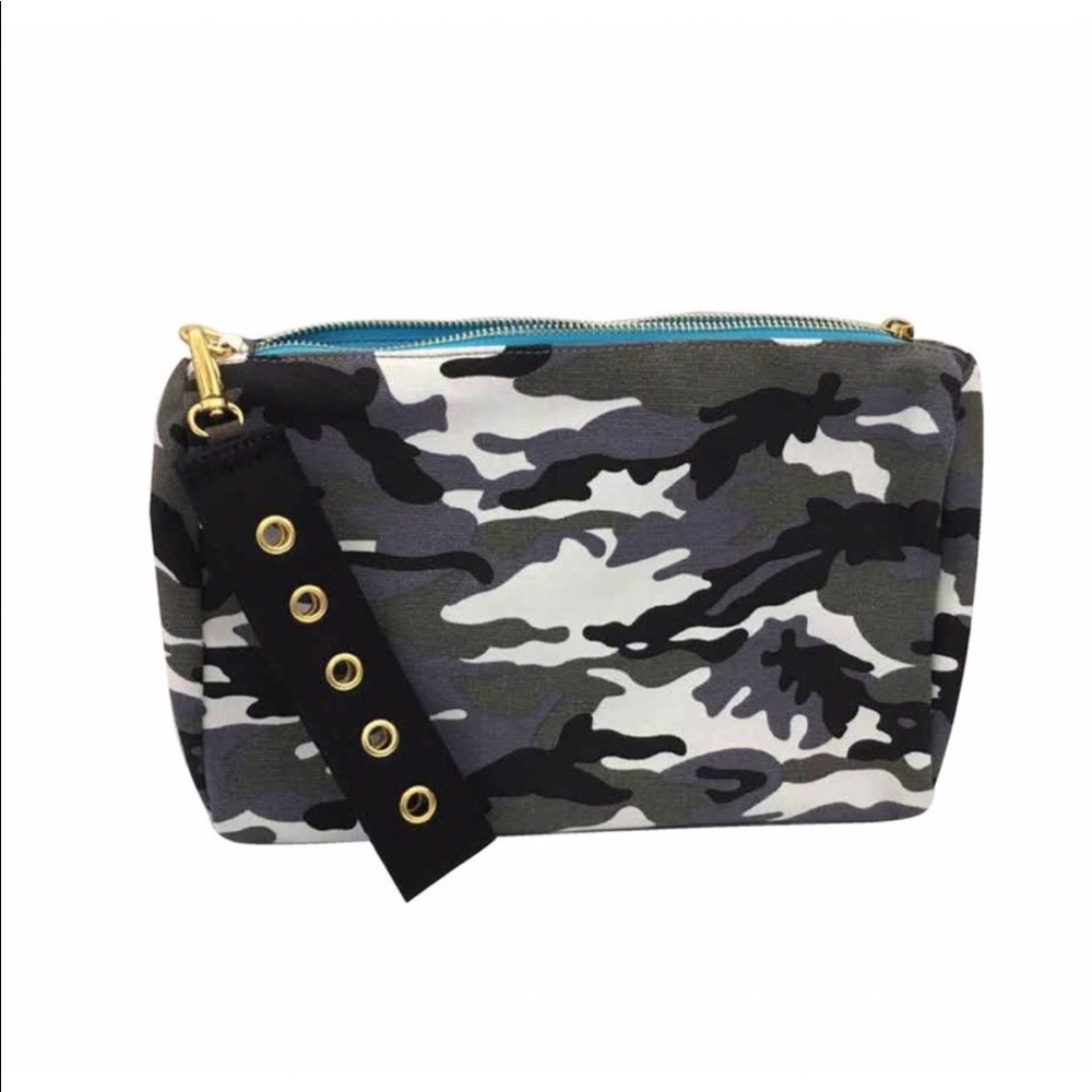 NWT Grey camo wristlet